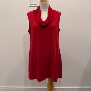 Sleeveless red top